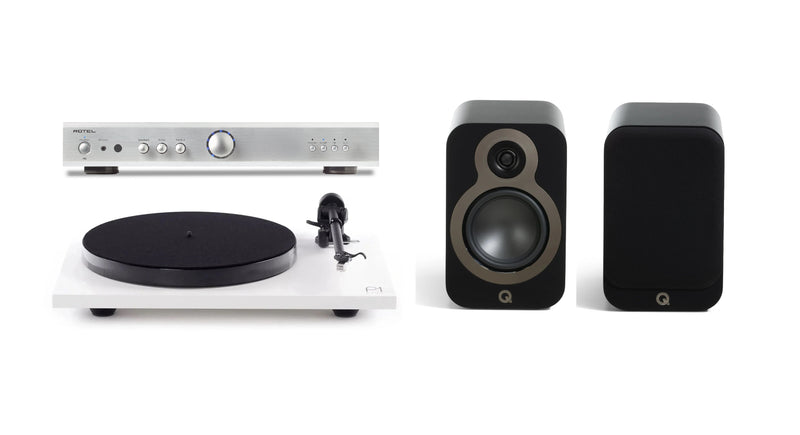 Rotel, Rega & Q Acoustics Vinyl HiFi System