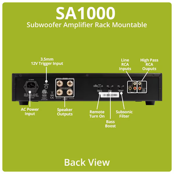 Dayton Audio SA1000 Subwoofer Amplifier