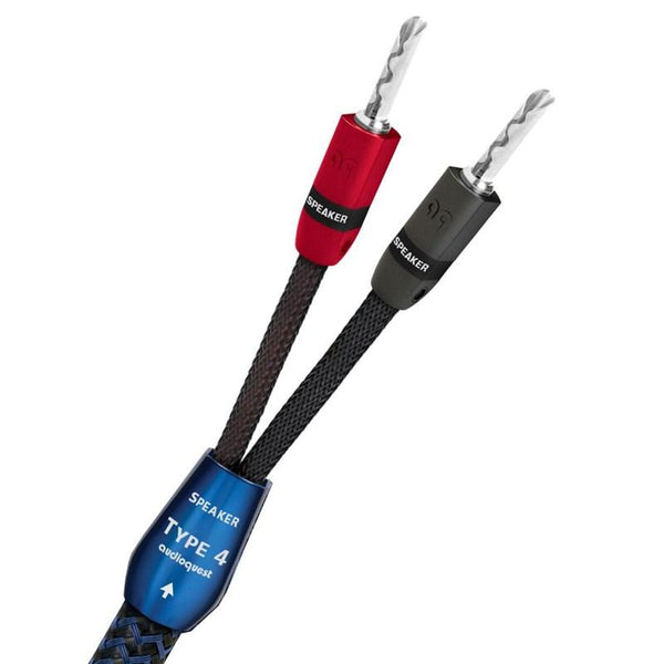 AudioQuest Type 4 Speaker Cables - Pair - 8FT - Floor Models